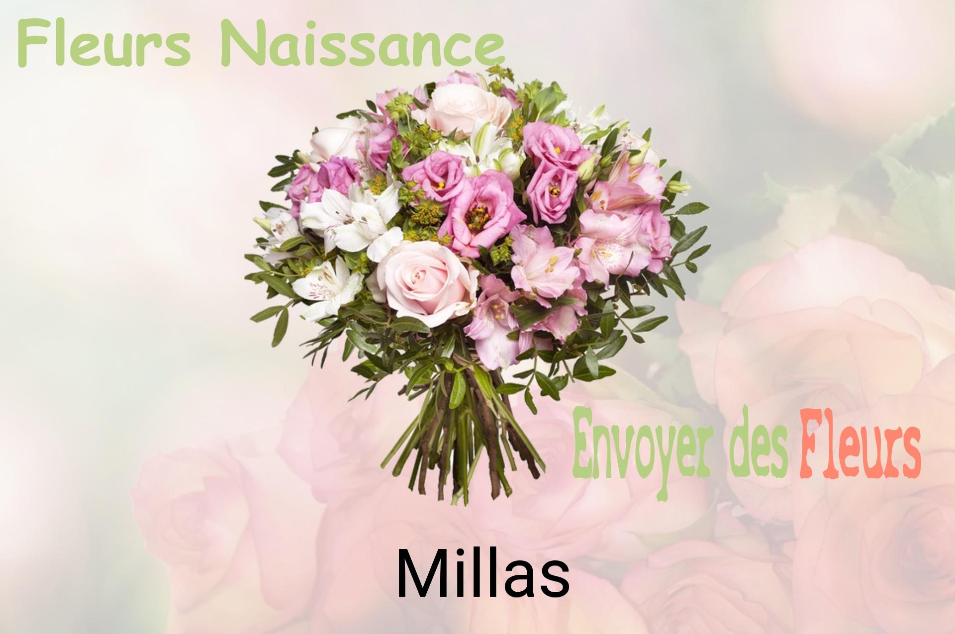 Bouquet de fleurs de naissance livré à Millas